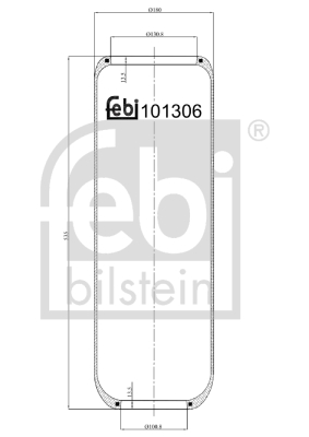 Burduf, suspensie pneumatica 101306 FEBI BILSTEIN