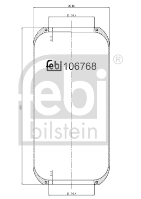 Burduf, suspensie pneumatica 106768 FEBI BILSTEIN