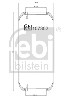 Burduf, suspensie pneumatica 107302 FEBI BILSTEIN