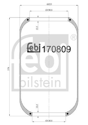 Burduf, suspensie pneumatica 170809 FEBI BILSTEIN
