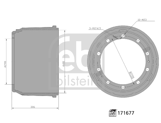 Tambur frana 171677 FEBI BILSTEIN