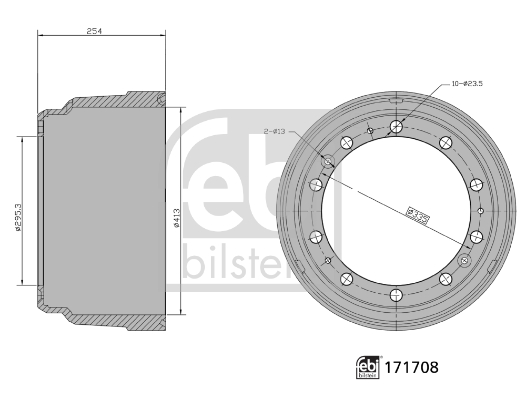 Tambur frana 171708 FEBI BILSTEIN
