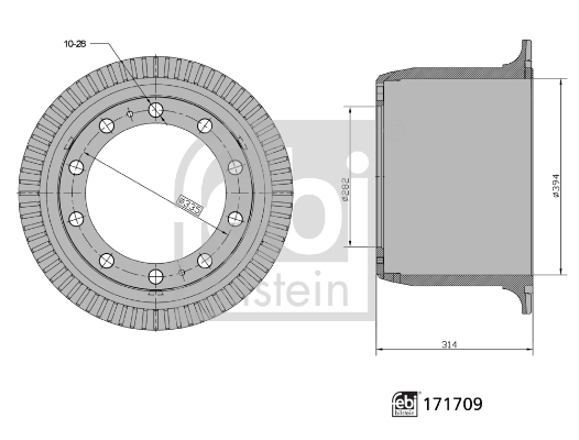Tambur frana 171709 FEBI BILSTEIN