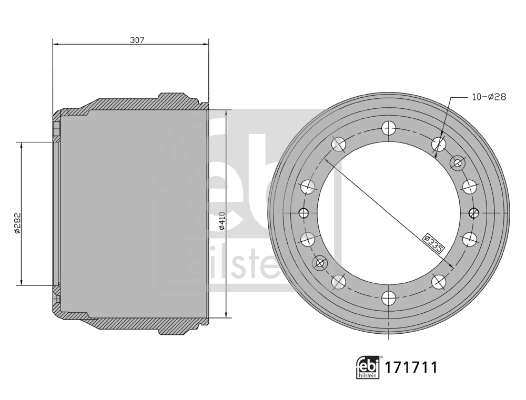 Tambur frana 171711 FEBI BILSTEIN