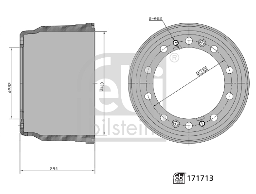 Tambur frana 171713 FEBI BILSTEIN