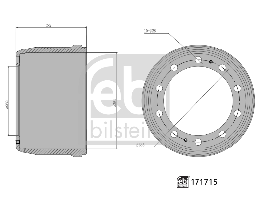 Tambur frana 171715 FEBI BILSTEIN