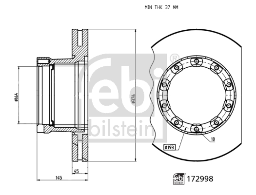 Disc frana 172998 FEBI BILSTEIN