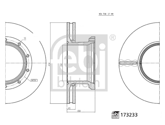 Disc frana 173233 FEBI BILSTEIN