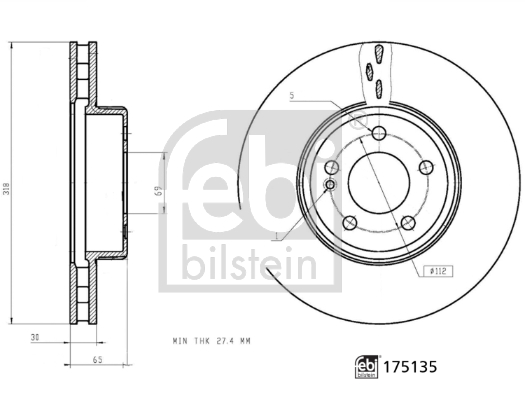 Disc frana 175135 FEBI BILSTEIN