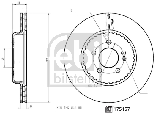 Disc frana 175157 FEBI BILSTEIN