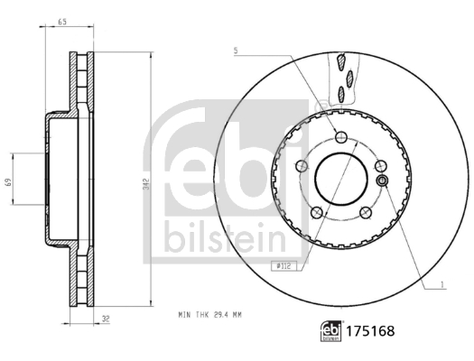 Disc frana 175168 FEBI BILSTEIN