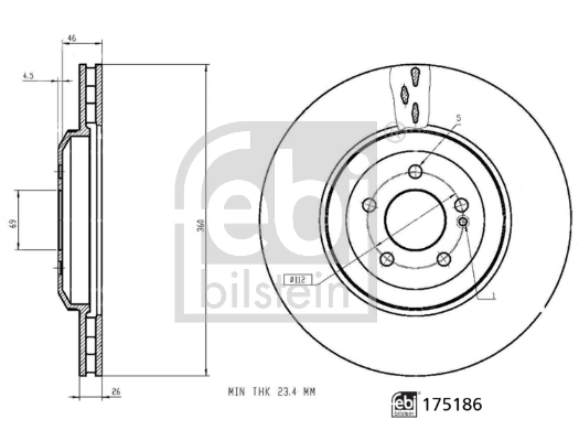 Disc frana 175186 FEBI BILSTEIN
