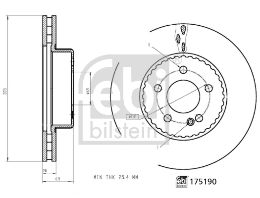 Disc frana 175190 FEBI BILSTEIN