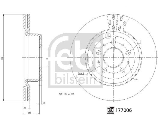 Disc frana 177006 FEBI BILSTEIN