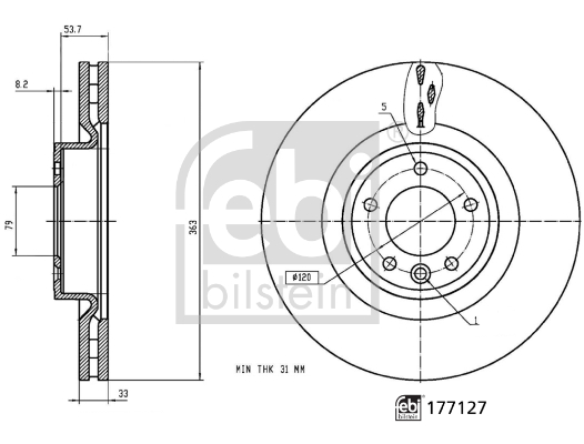 Disc frana 177127 FEBI BILSTEIN