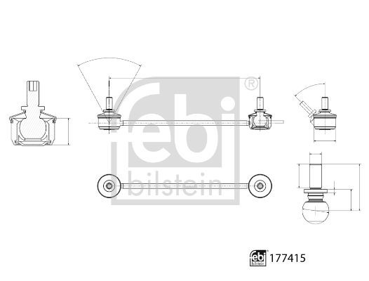 Brat/bieleta suspensie, stabilizator 177415 FEBI BILSTEIN