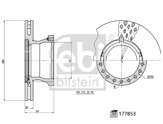 Disc frana 177853 FEBI BILSTEIN