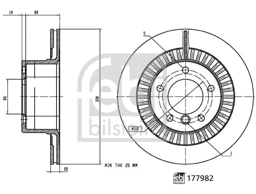 Disc frana 177982 FEBI BILSTEIN