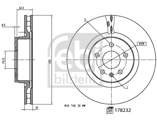 Disc frana 178232 FEBI BILSTEIN