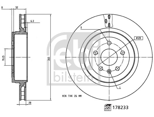 Disc frana 178233 FEBI BILSTEIN