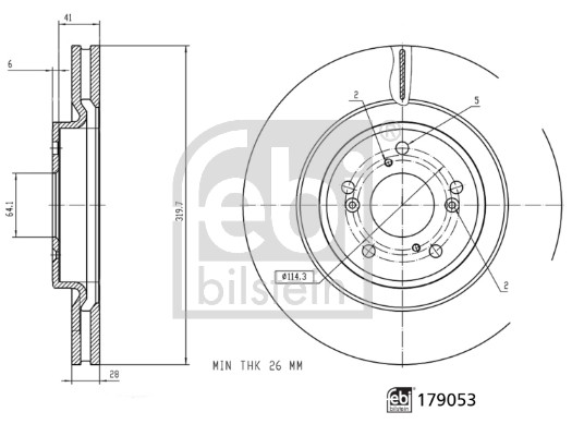 Disc frana 179053 FEBI BILSTEIN