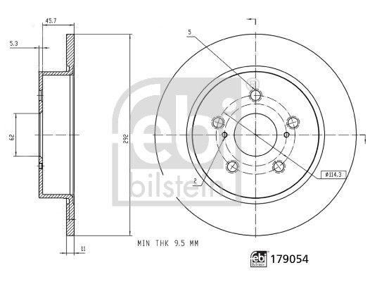 Disc frana 179054 FEBI BILSTEIN