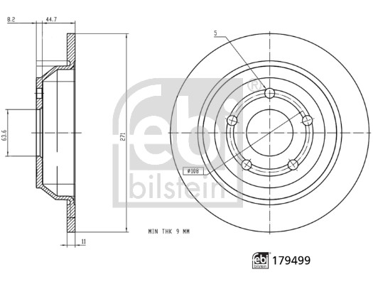 Disc frana 179499 FEBI BILSTEIN