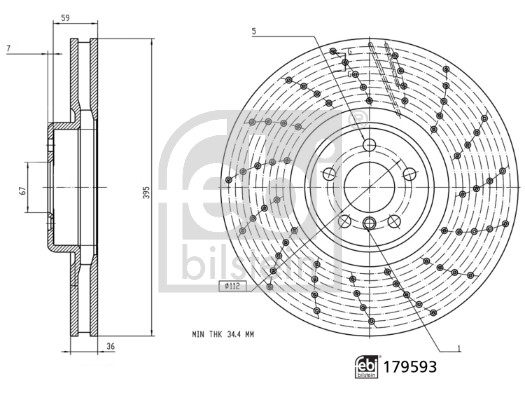 Disc frana 179593 FEBI BILSTEIN