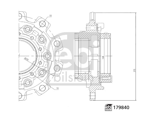 Butuc roata 179840 FEBI BILSTEIN