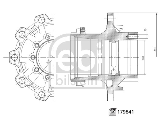 Butuc roata 179841 FEBI BILSTEIN