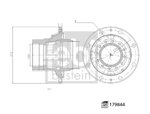 Butuc roata 179844 FEBI BILSTEIN
