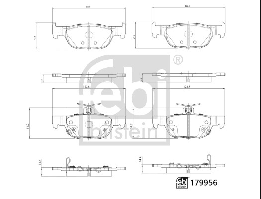 Set placute frana,frana disc 179956 FEBI BILSTEIN