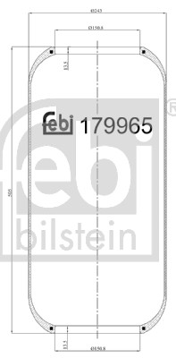 Burduf, suspensie pneumatica 179965 FEBI BILSTEIN