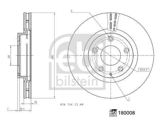 Disc frana 180008 FEBI BILSTEIN