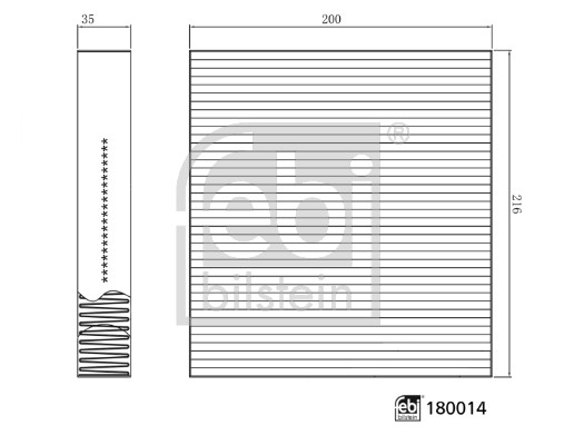 Filtru, aer habitaclu 180014 FEBI BILSTEIN