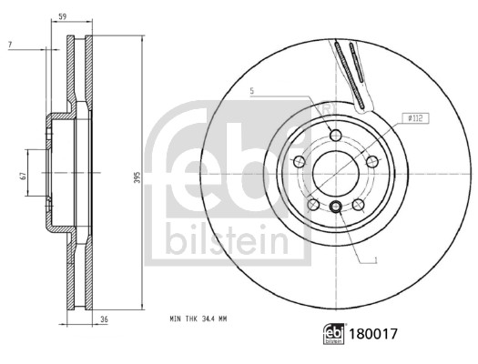 Disc frana 180017 FEBI BILSTEIN