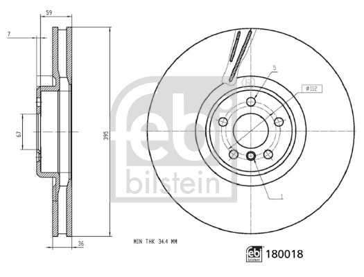 Disc frana 180018 FEBI BILSTEIN