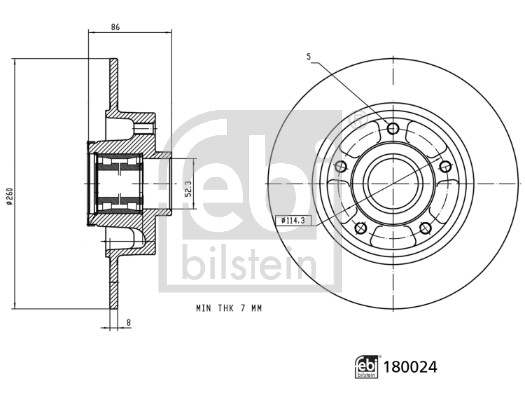 Disc frana 180024 FEBI BILSTEIN