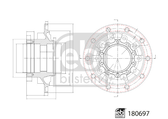 Butuc roata 180697 FEBI BILSTEIN