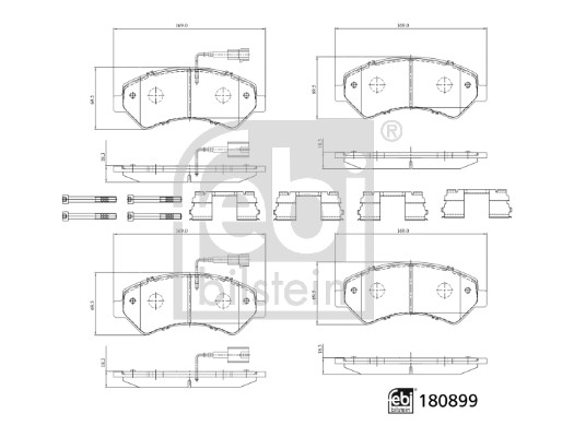 Set placute frana,frana disc 180899 FEBI BILSTEIN