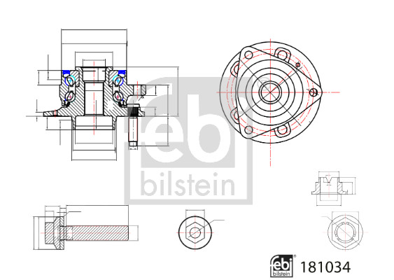 Set rulment roata 181034 FEBI BILSTEIN