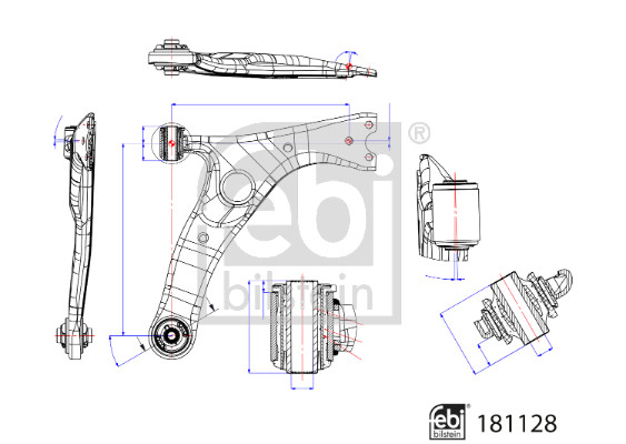 Brat, suspensie roata 181128 FEBI BILSTEIN