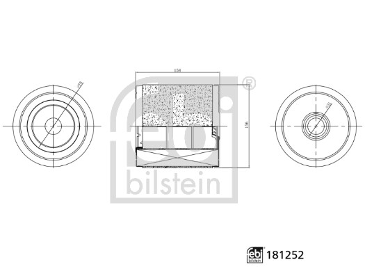 Filtru aer 181252 FEBI BILSTEIN