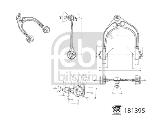 Brat, suspensie roata 181395 FEBI BILSTEIN