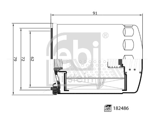 Filtru ulei 182486 FEBI BILSTEIN