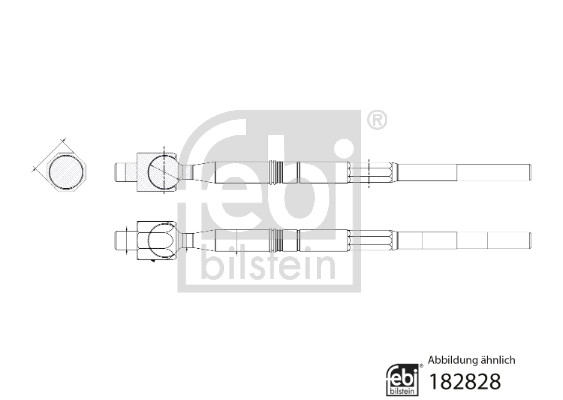 Articulatie axiala, cap de bara 182828 FEBI BILSTEIN