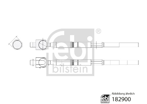 Articulatie axiala, cap de bara 182900 FEBI BILSTEIN