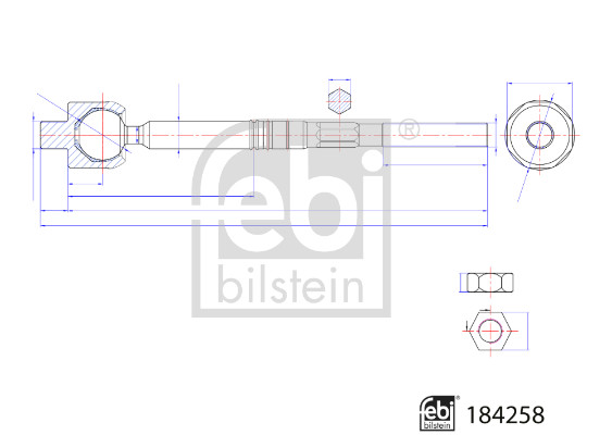 Articulatie axiala, cap de bara 184258 FEBI BILSTEIN