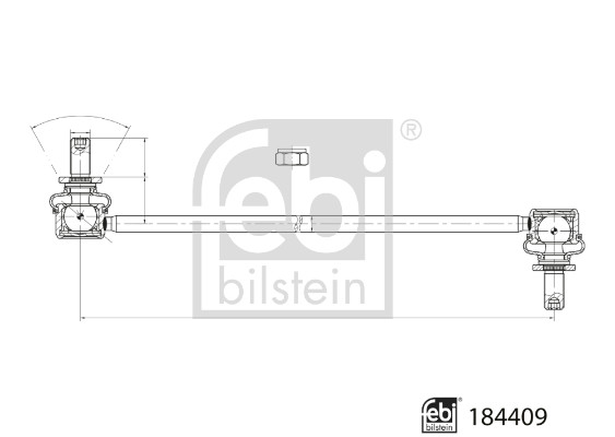 Brat/bieleta suspensie, stabilizator 184409 FEBI BILSTEIN