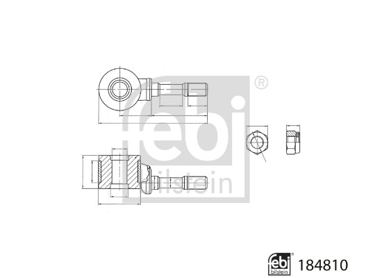 Brat/bieleta suspensie, stabilizator 184810 FEBI BILSTEIN